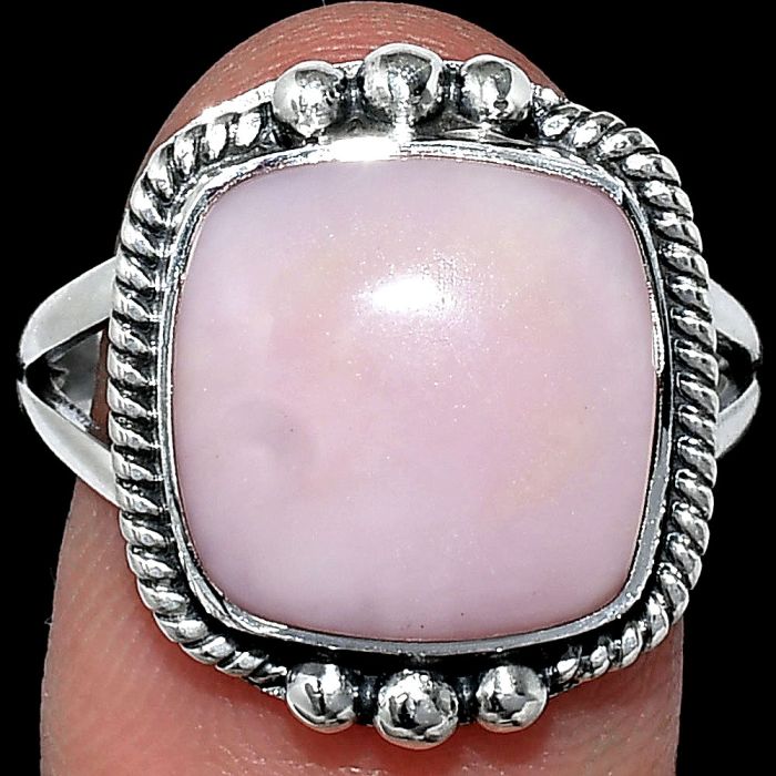 Pink Opal Ring size-9 SDR241031 R-1253, 13x13 mm