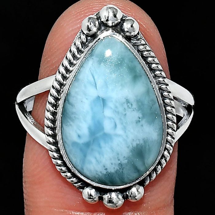 Larimar (Dominican Republic) Ring size-9 SDR241039 R-1253, 12x17 mm