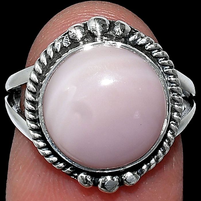 Pink Opal Ring size-7 SDR241077 R-1253, 12x12 mm