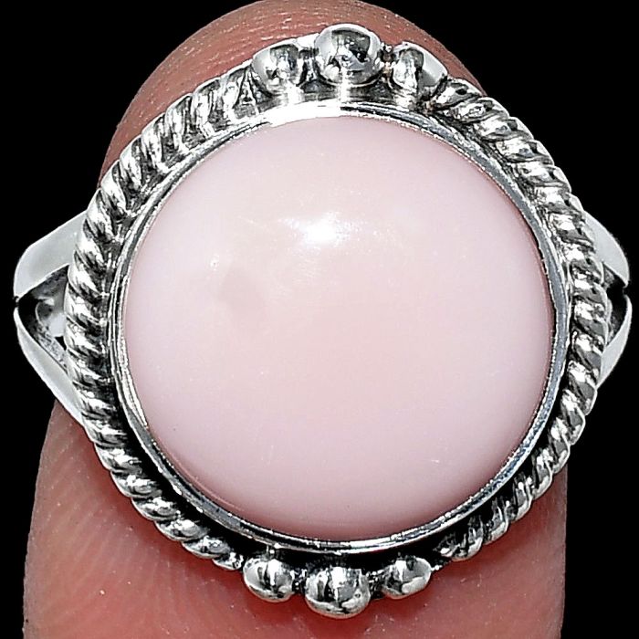 Pink Opal Ring size-8.5 SDR241079 R-1253, 14x14 mm