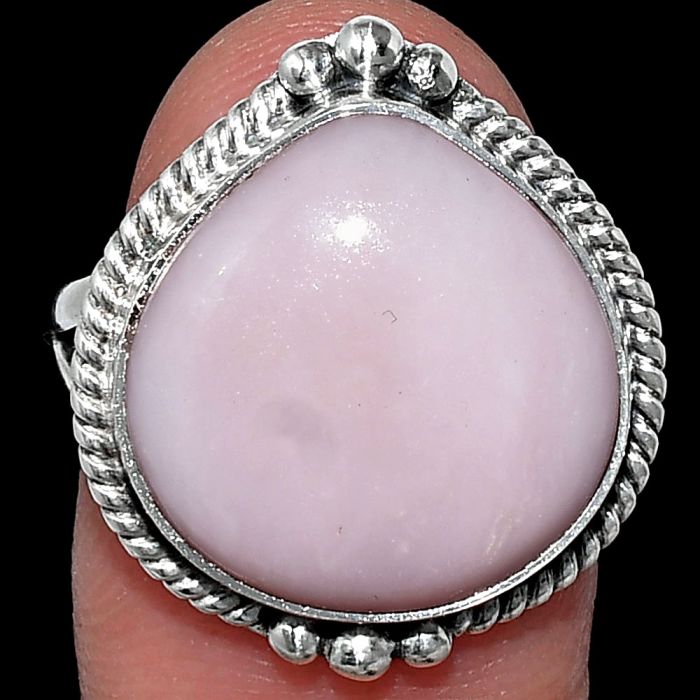 Pink Opal Ring size-8.5 SDR241084 R-1253, 16x16 mm