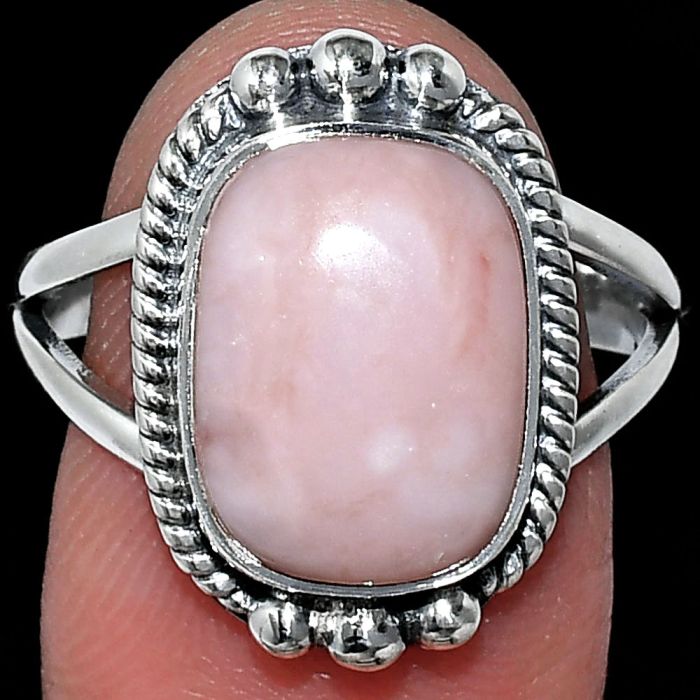 Pink Opal Ring size-9 SDR241085 R-1253, 10x14 mm