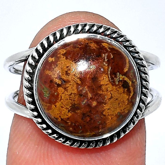 Rare Cady Mountain Agate Ring size-7 SDR241099 R-1068, 12x12 mm