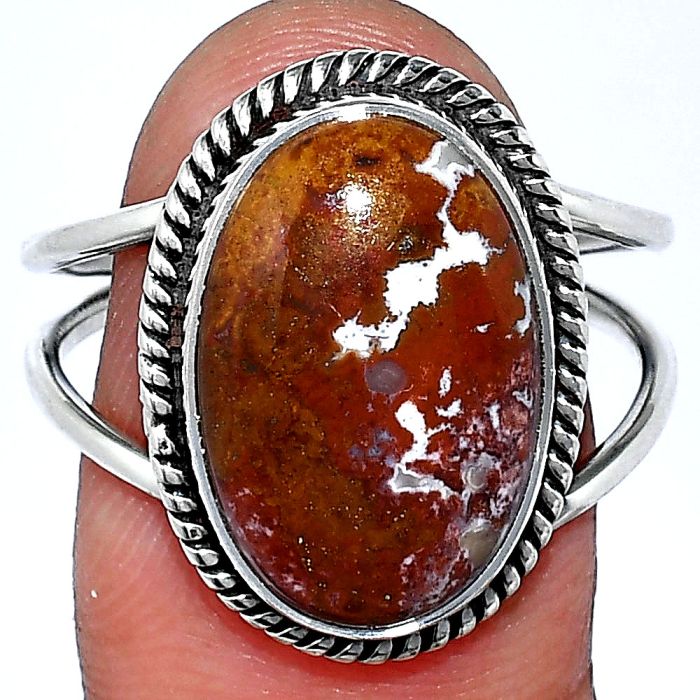 Rare Cady Mountain Agate Ring size-10 SDR241108 R-1068, 11x17 mm