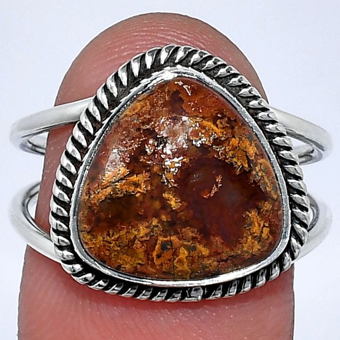 Rare Cady Mountain Agate Ring size-8 SDR241120 R-1068, 13x13 mm