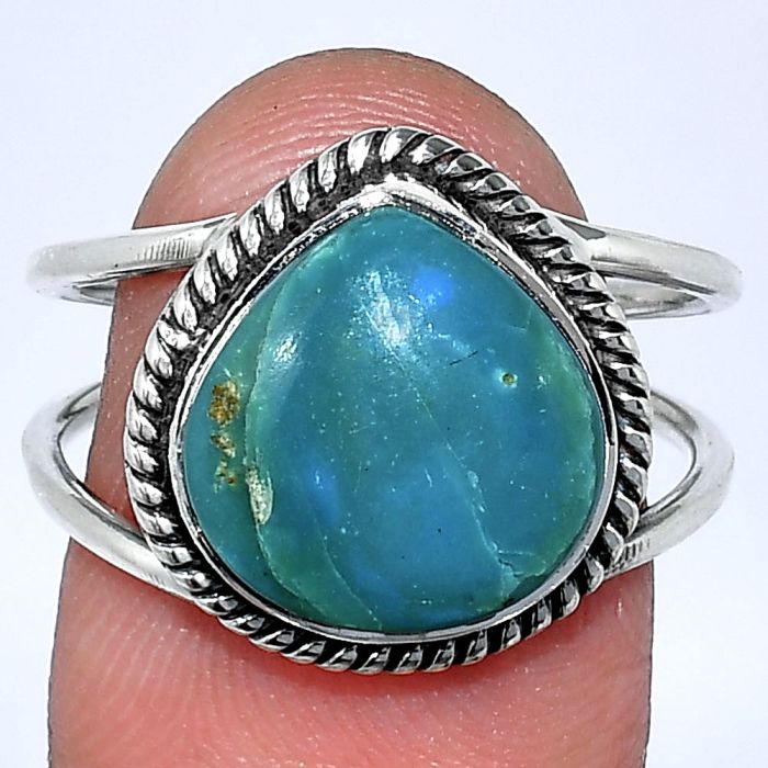 Peruvian Opalina Ring size-8.5 SDR241128 R-1068, 12x12 mm