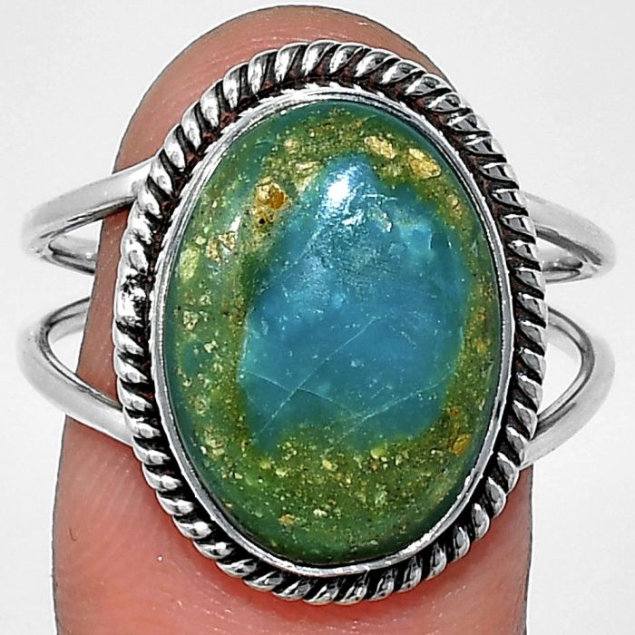 Peruvian Opalina Ring size-9.5 SDR241130 R-1068, 12x17 mm