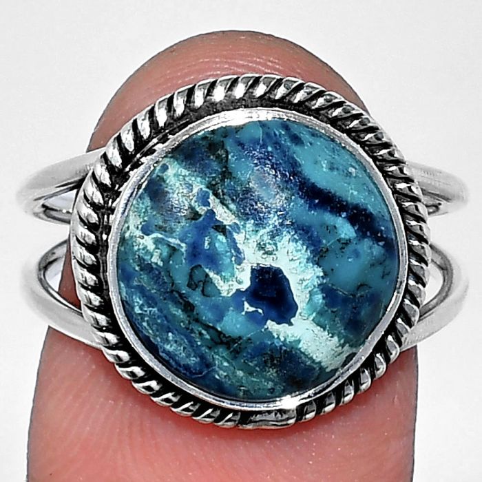 Shattuckite Ring size-8 SDR241131 R-1068, 12x12 mm