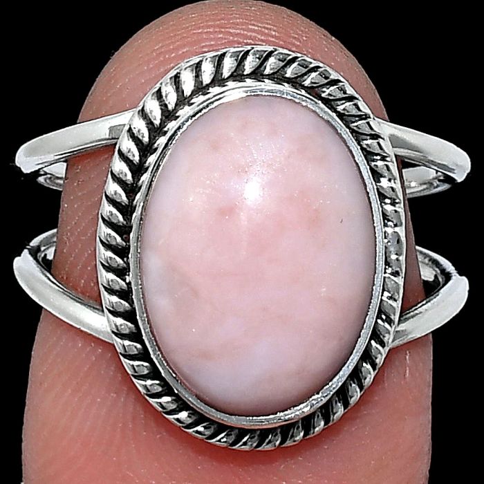 Pink Opal Ring size-7 SDR241135 R-1068, 10x14 mm