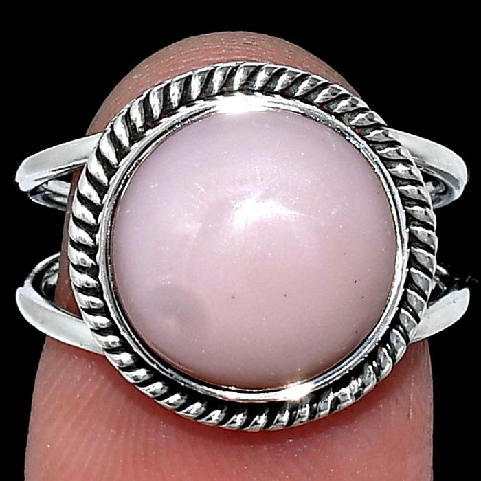 Pink Opal Ring size-7 SDR241140 R-1068, 12x12 mm