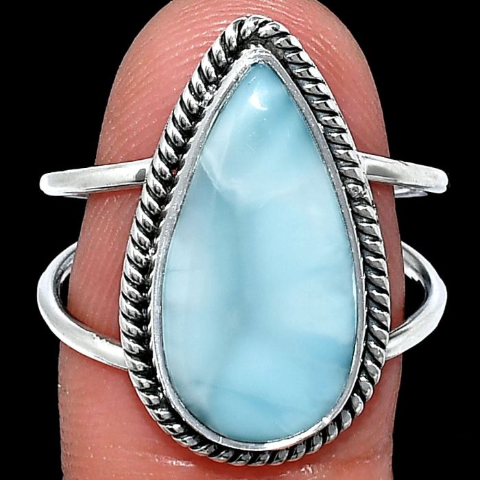 Larimar (Dominican Republic) Ring size-9 SDR241144 R-1068, 10x19 mm