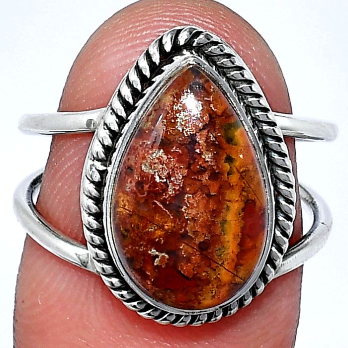 Rare Cady Mountain Agate Ring size-7 SDR241158 R-1068, 9x15 mm