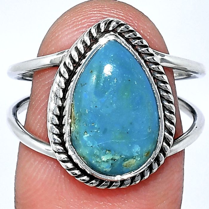 Peruvian Opalina Ring size-8.5 SDR241161 R-1068, 9x14 mm