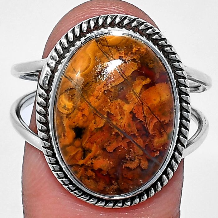 Rare Cady Mountain Agate Ring size-10 SDR241163 R-1068, 13x18 mm