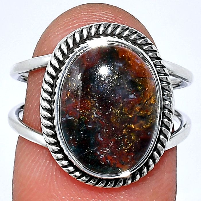 Rare Cady Mountain Agate Ring size-7 SDR241170 R-1068, 10x14 mm