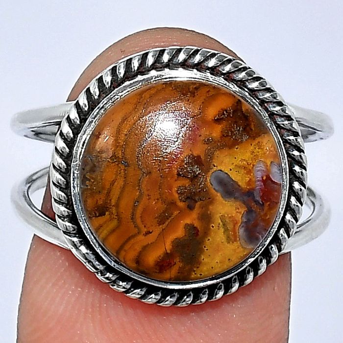 Rare Cady Mountain Agate Ring size-8.5 SDR241177 R-1068, 13x13 mm