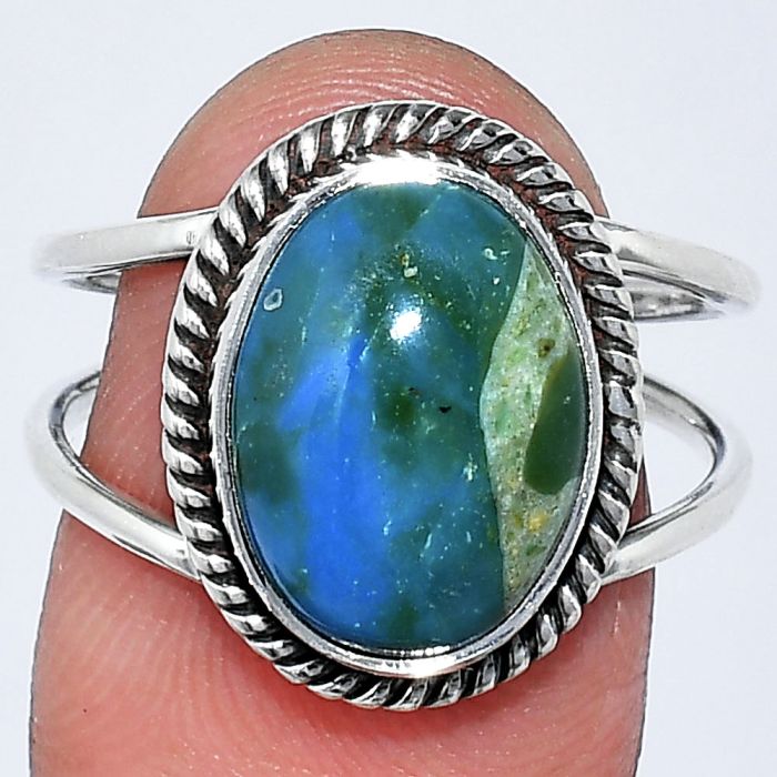 Peruvian Opalina Ring size-8.5 SDR241184 R-1068, 10x14 mm