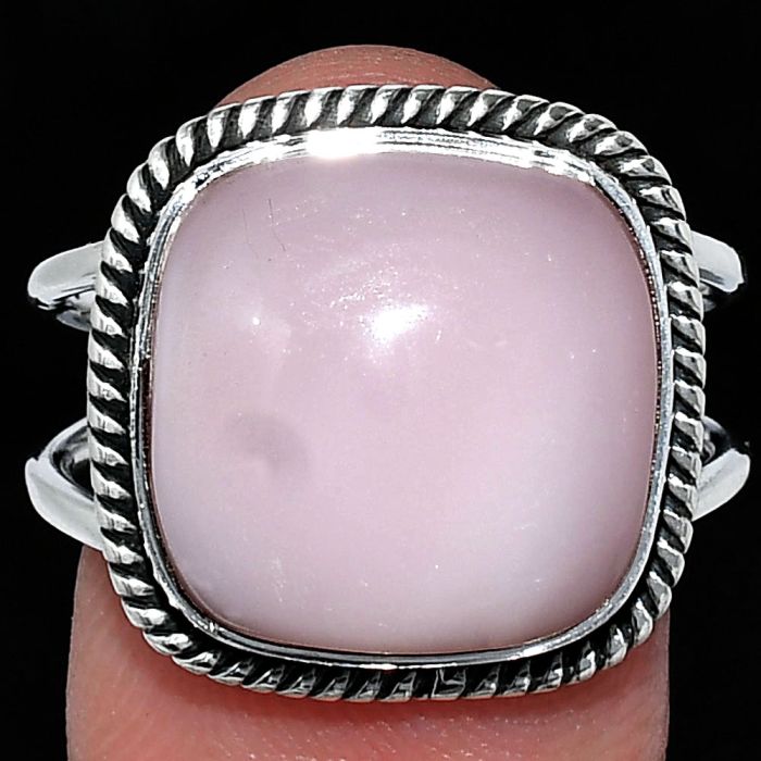 Pink Opal Ring size-9 SDR241185 R-1068, 15x15 mm