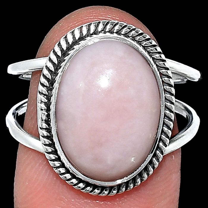 Pink Opal Ring size-8.5 SDR241186 R-1068, 11x15 mm