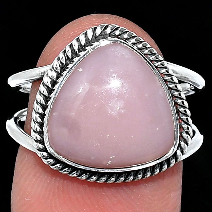 Pink Opal Ring size-8 SDR241187 R-1068, 13x13 mm