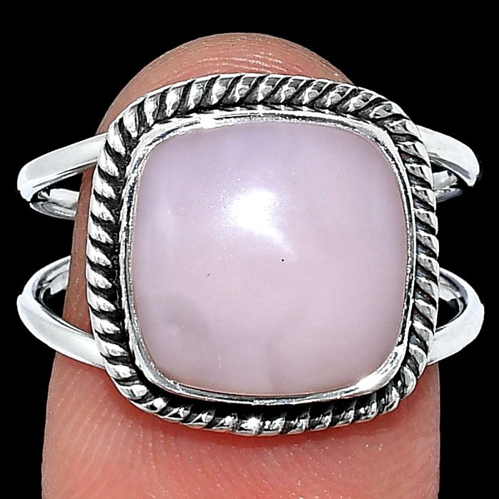 Pink Opal Ring size-8.5 SDR241189 R-1068, 12x12 mm