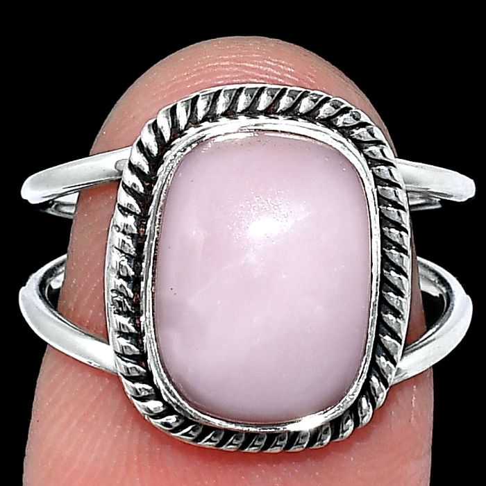 Pink Opal Ring size-7 SDR241192 R-1068, 9x12 mm