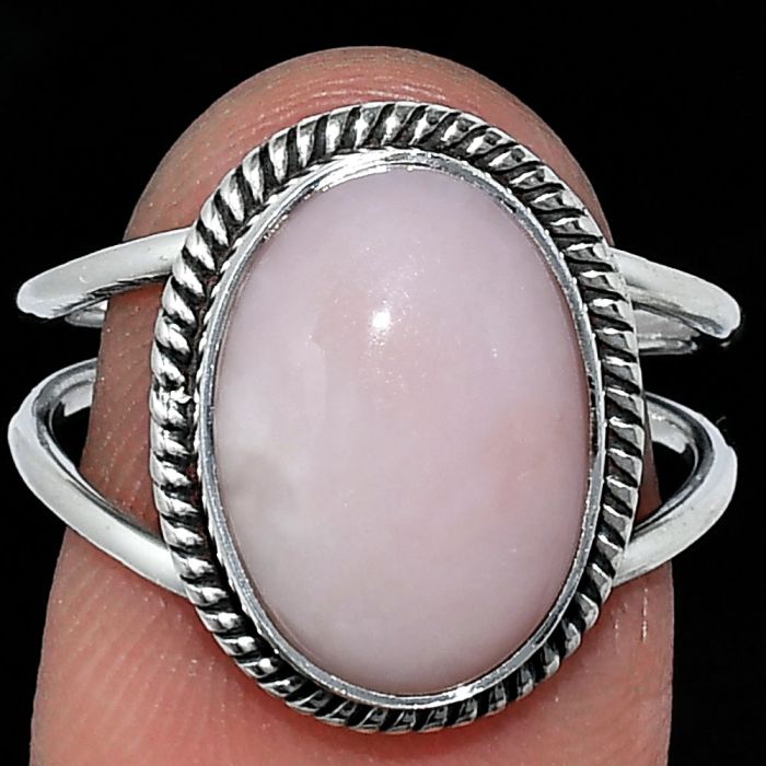 Pink Opal Ring size-8 SDR241193 R-1068, 10x14 mm