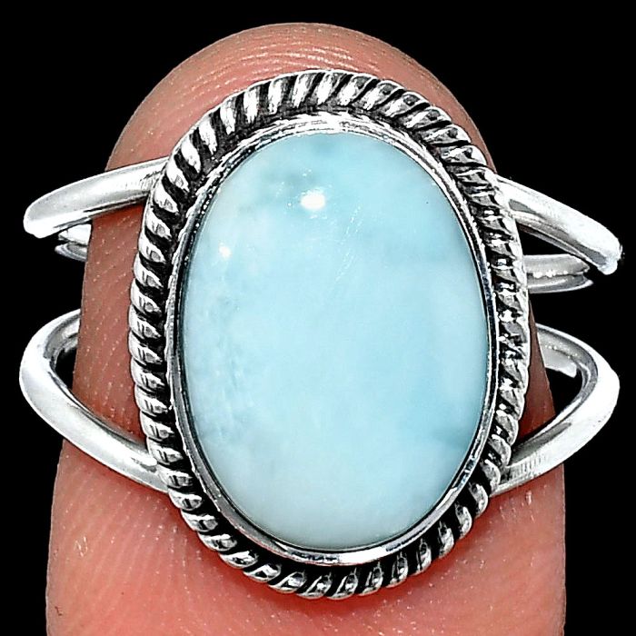 Larimar (Dominican Republic) Ring size-8 SDR241197 R-1068, 10x14 mm