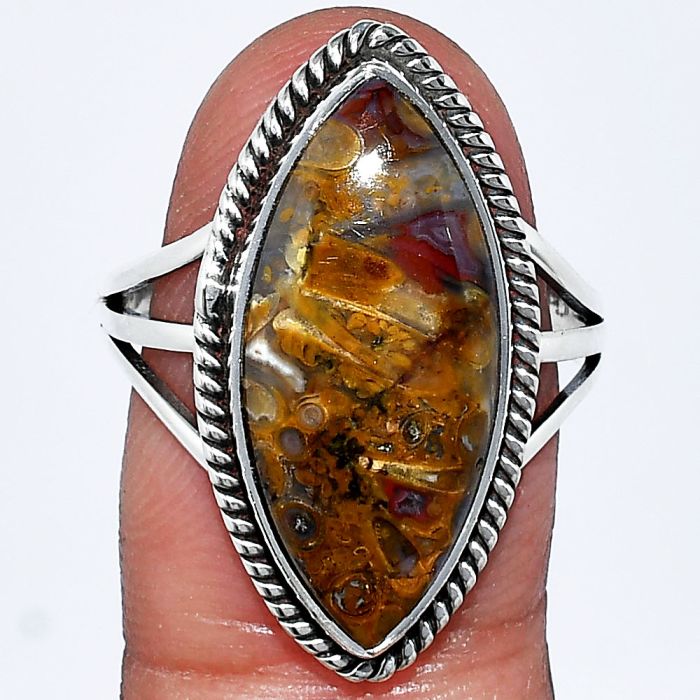 Rare Cady Mountain Agate Ring size-9 SDR241211 R-1010, 10x22 mm