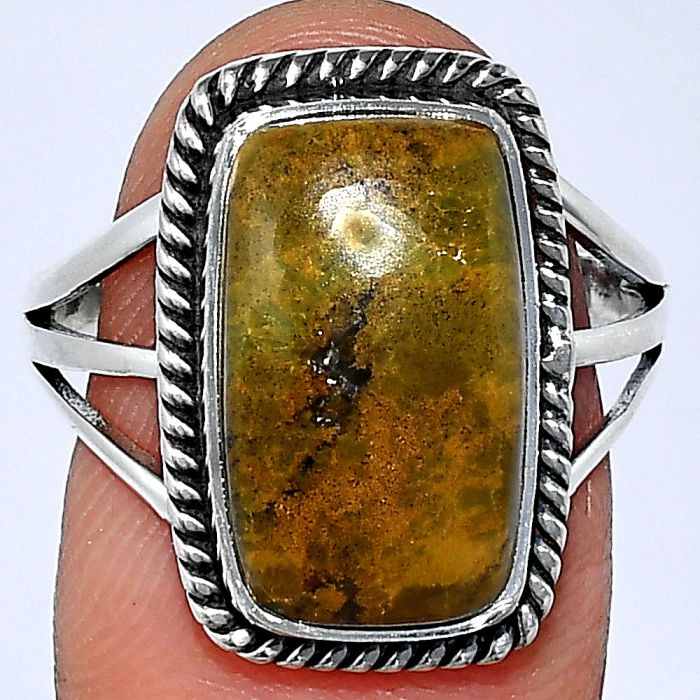 Rare Cady Mountain Agate Ring size-9 SDR241214 R-1010, 9x16 mm