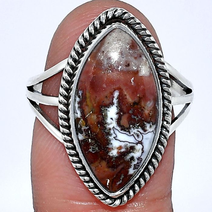 Rare Cady Mountain Agate Ring size-9 SDR241222 R-1010, 10x20 mm