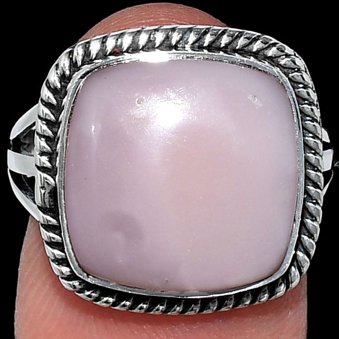 Pink Opal Ring size-8 SDR241237 R-1010, 14x14 mm