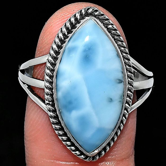 Larimar (Dominican Republic) Ring size-10 SDR241244 R-1010, 10x20 mm