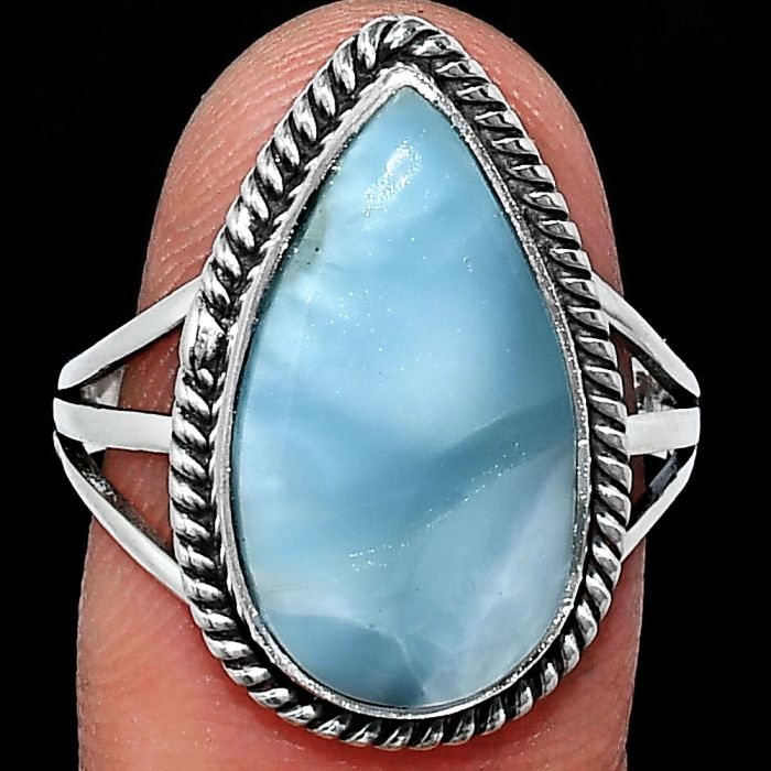 Larimar (Dominican Republic) Ring size-9 SDR241246 R-1010, 11x19 mm