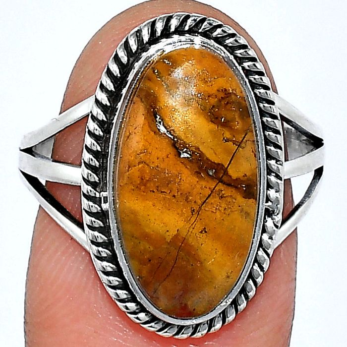 Rare Cady Mountain Agate Ring size-8.5 SDR241269 R-1010, 9x18 mm