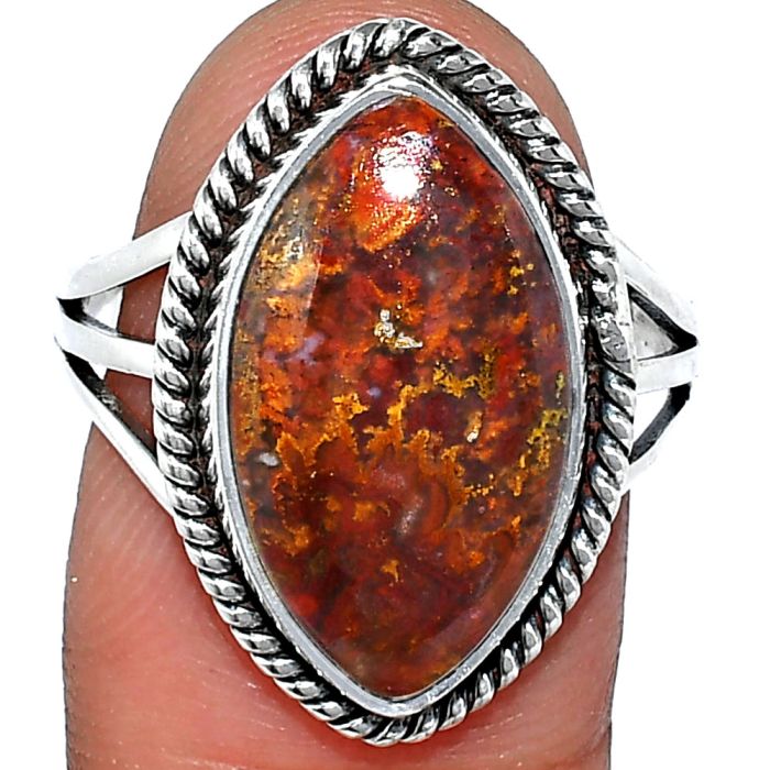 Rare Cady Mountain Agate Ring size-9 SDR241272 R-1010, 11x19 mm