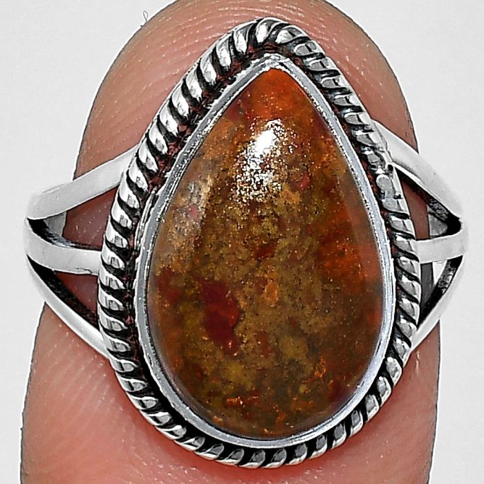 Rare Cady Mountain Agate Ring size-7 SDR241284 R-1010, 10x15 mm