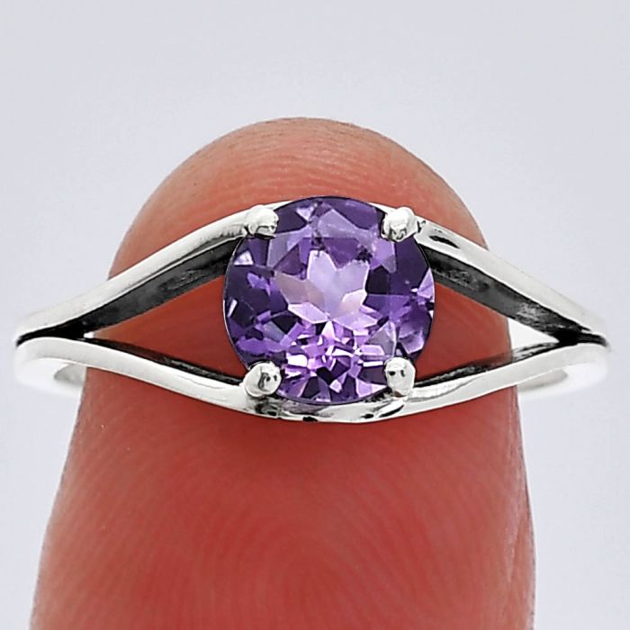 Amethyst Ring size-8 SDR241355 R-1034, 7x7 mm