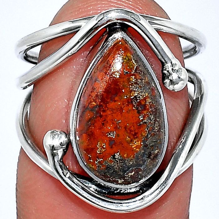 Rare Cady Mountain Agate Ring size-6 SDR241408 R-1683, 9x14 mm