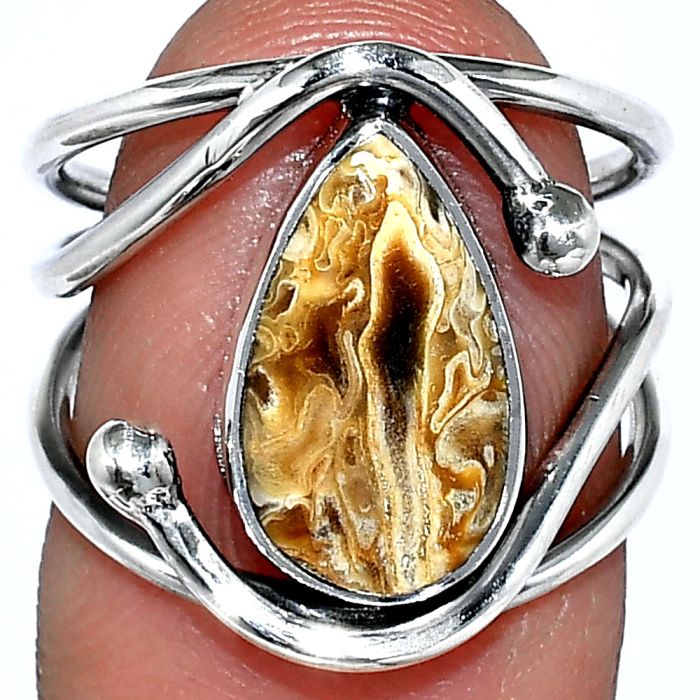 Rock Calcy Ring size-6 SDR241415 R-1683, 8x13 mm