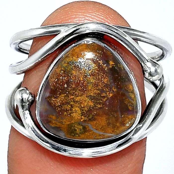 Rare Cady Mountain Agate Ring size-8 SDR241439 R-1683, 12x12 mm