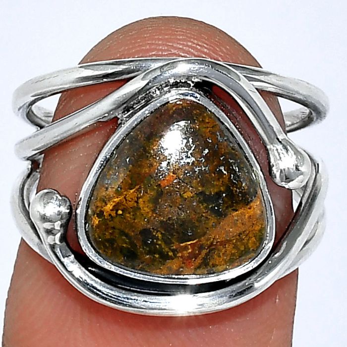 Rare Cady Mountain Agate Ring size-6 SDR241452 R-1683, 11x11 mm