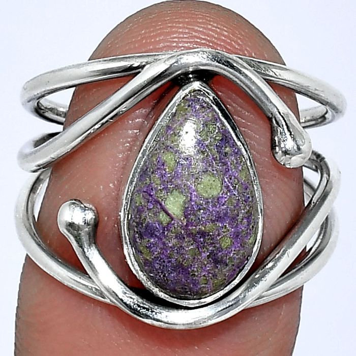 Purpurite Ring size-7.5 SDR241454 R-1683, 8x13 mm