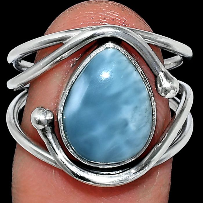 Larimar (Dominican Republic) Ring size-8 SDR241457 R-1683, 10x12 mm