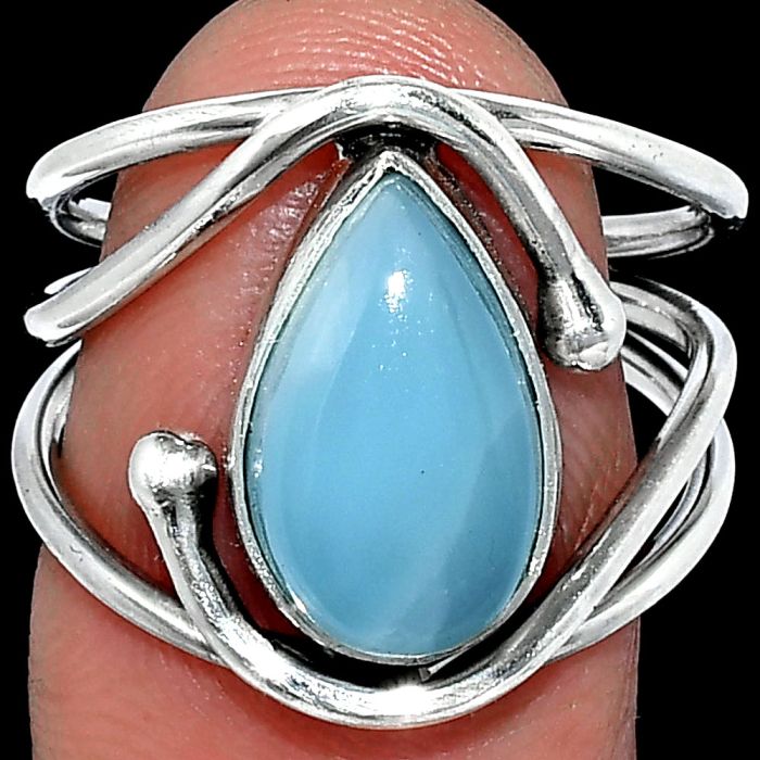 Larimar (Dominican Republic) Ring size-7.5 SDR241461 R-1683, 8x14 mm