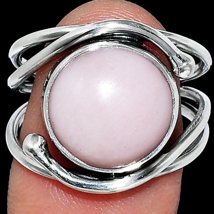 Pink Opal Ring size-8 SDR241469 R-1683, 13x13 mm