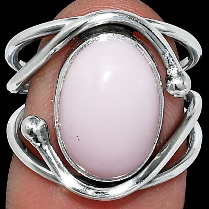 Pink Opal Ring size-6 SDR241470 R-1683, 10x13 mm