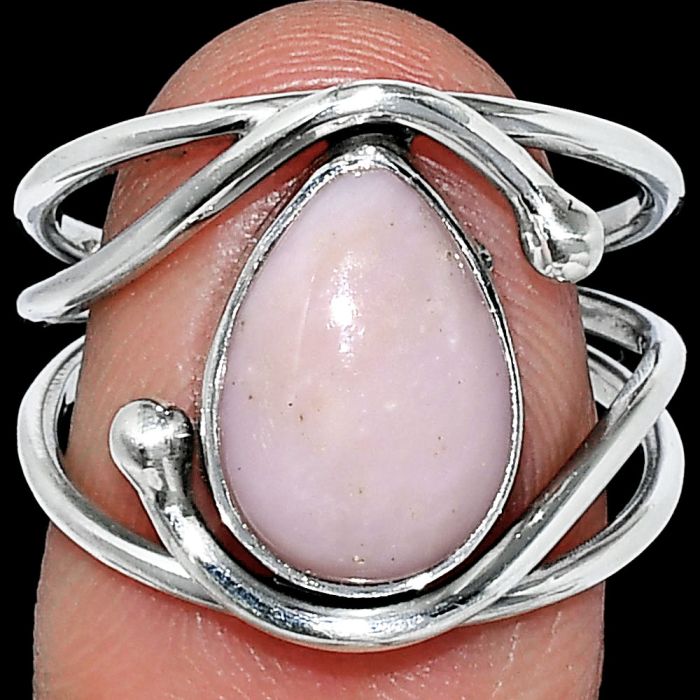 Pink Opal Ring size-8 SDR241477 R-1683, 9x13 mm