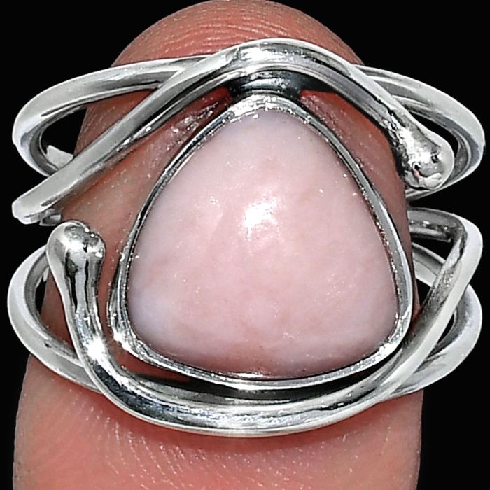 Pink Opal Ring size-8 SDR241478 R-1683, 12x12 mm