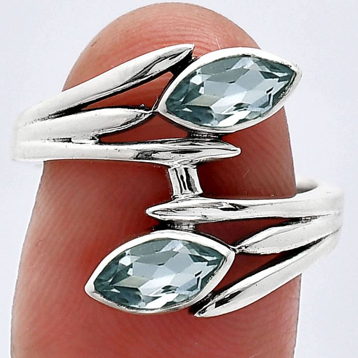 Sky Blue Topaz Ring size-7 SDR241491 R-1023, 4x8 mm